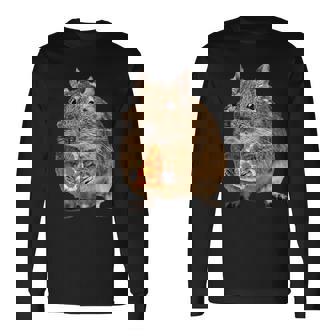 Degu Eating Alice Of Pizza 長袖Tシャツ - Kawaiitshirt