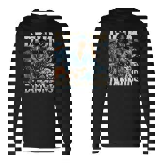 Denim And Diamonds African Melanin Swag Cowgirls Western Long Sleeve T-Shirt - Thegiftio
