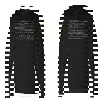 Department Of War Usa Camouflage Flag Department Of Defense Long Sleeve T-Shirt | Mazezy