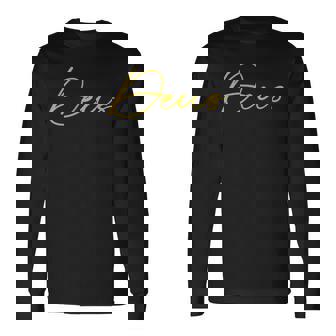 Deus ラテンデザインレタリング 長袖Tシャツ - Kawaiitshirt