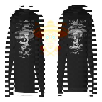 Dia -De-Los- Muertosグラフィック 長袖Tシャツ - Kawaiitshirt