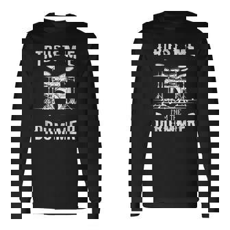 Divertida De Batería Heavy Metal Band Rock Music Camiseta de manga larga - Regaloses