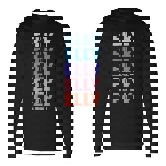 Divertido Regalo Nombre Elly Personalizado Primer Nombre Camiseta de manga larga - Regaloses