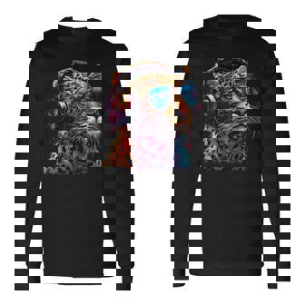 Dj Leopard Edm テクノハウス ダンスクラブ 音楽ヘッドフォン 長袖Tシャツ - Kawaiitshirt