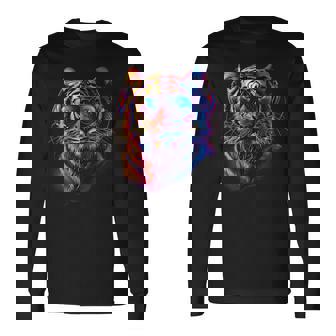 Dj Tiger 音楽プロデューサー Beatmaker Music Headphones House 長袖Tシャツ - Kawaiitshirt