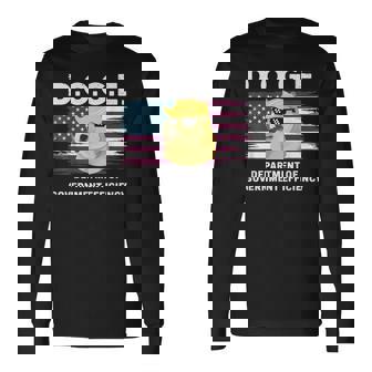 Doge 政府効率省 トランプ柴犬 長袖Tシャツ - Kawaiitshirt