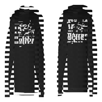 The Dogfather Fathers Day Dog Dad Dog Lover Long Sleeve T-Shirt - Monsterry