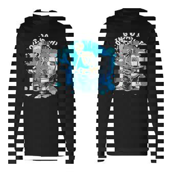 Doing Dad Shit Skeleton Toilet Father's Day Long Sleeve T-Shirt - Monsterry