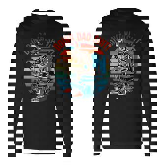 Doing Dad Shit Skeleton Papa Daddy Skull Happy Father's Day Long Sleeve T-Shirt | Mazezy