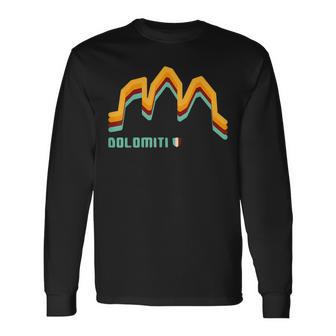 Dolomitas Tre Cime Di Lavaredo Dolomiti Retro Cooles Wander Camiseta de manga larga - Regaloses