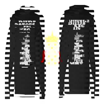 Dominoes King De Jugador De Dominó Para Hombre Dominó Para Niños Camiseta de manga larga - Regaloses