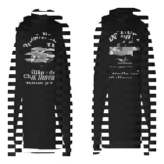 Don't Hurry Chillin' 日本製シーラカンス魚 長袖Tシャツ - Kawaiitshirt