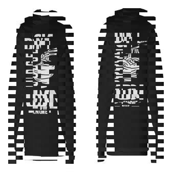 Don't Judge Me うどん Know Me おもしろ 日本食品 みそ麺 長袖Tシャツ - Kawaiitshirt