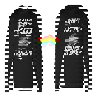 Dos Madres Lgbt-Q Orgullo Gay Mamá Aliada Corazón Arco Iris In Mangas Camiseta de manga larga - Regaloses