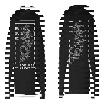 Dragon Japonais Minimaliste Et Esthétique T-shirt à manches longues - Cadeauxyz