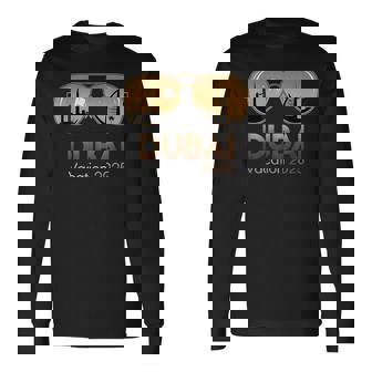 Dubai 2025 Vacation Sunset Desert Adventure Apparel Long Sleeve T-Shirt - Thegiftio