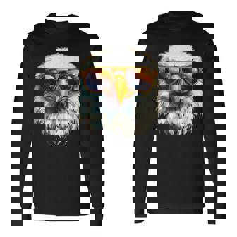 Eagle Sunglasses Graphic Long Sleeve T-Shirt - Monsterry