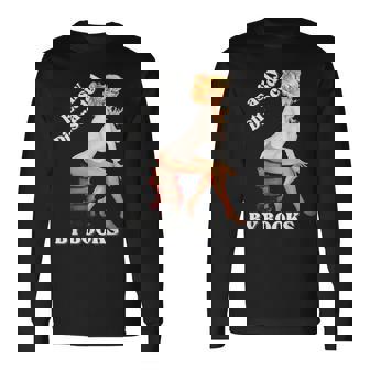 Easily-Distracted By Books ピンナップガール セクシーアニメ レトロアート 長袖Tシャツ - Kawaiitshirt