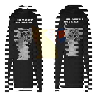 I Eat Cement Cursed Cat Weirdpecific Meme 長袖Tシャツ - Kawaiitshirt