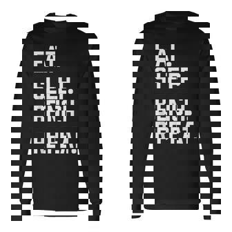 Eatleep ジム ワークアウト トレーニング ベンチプレス ウエイトリフティング 長袖Tシャツ - Kawaiitshirt