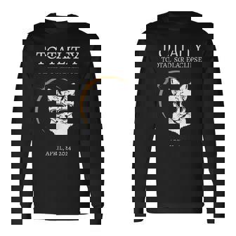 Eclipse Glasses 2024 猫 エクリプス サングラス 長袖Tシャツ - Kawaiitshirt