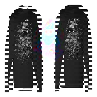 Edm Rave Outfits Festival Electronic Music Graphic Trippy Dj Long Sleeve T-Shirt | Mazezy