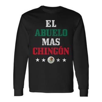 El Abuelo Mas Chingon Flag Fathers Day Mexican Dia Del Padre Long Sleeve T-Shirt - Thegiftio UK