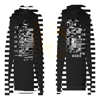 El Jefe ヒップホップ テディベア ローライダー シャツ チカーノ チョロ 長袖Tシャツ - Kawaiitshirt