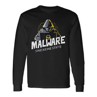 El Malware Noon Bolígrafos Informáticos Computadora Geek Hackers Camiseta de manga larga - Regaloses