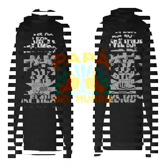 El Mejor Papa Del Mundo Dad Dia Del Padre Hombre Regalo Camiseta de manga larga - Regaloses