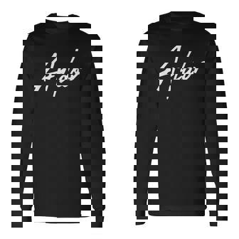 Elegant Handwritten Font Andor Calligraphy 長袖Tシャツ - Kawaiitshirt