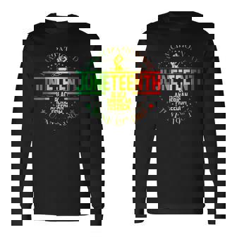 Emancipation Day Junenth Black American Freedom 1865 Long Sleeve T-Shirt | Mazezy