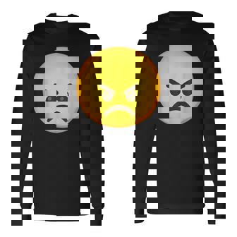 Emoticonisage En Colèreisage Grincheux T-shirt à manches longues - Cadeauxyz