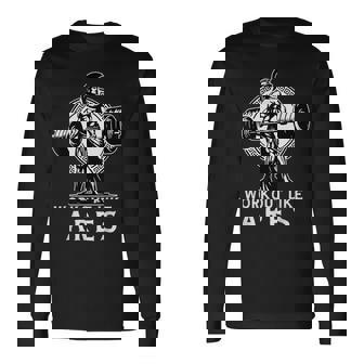 Entrenamiento Como Ares Dios Griego Culturismo Fitness Camiseta de manga larga - Regaloses