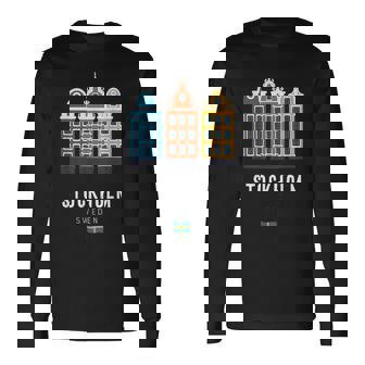 Estocolmouecia Escandinavo Ciudadieja Edificios Coloridos Camiseta de manga larga - Regaloses