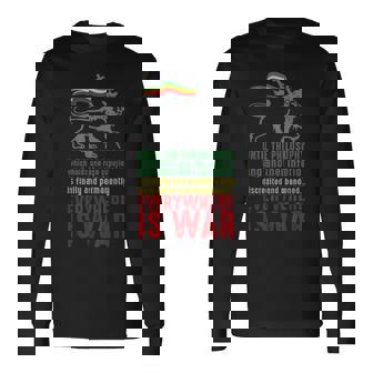 Everywhere Is War ハイレ・セラシエ演説 ユダのライオン レゲエ 長袖Tシャツ - Kawaiitshirt