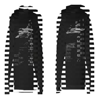 F-16 バイパー ファイティング ファルコン ジェット戦闘機仕様 長袖Tシャツ - Kawaiitshirt