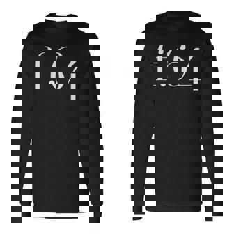 F64 太字 オフセンター 書体 長袖Tシャツ - Kawaiitshirt