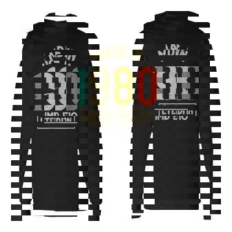 Fabricado En 1980 Edición Limitada -Intage Edición 1980 Camiseta de manga larga - Regaloses