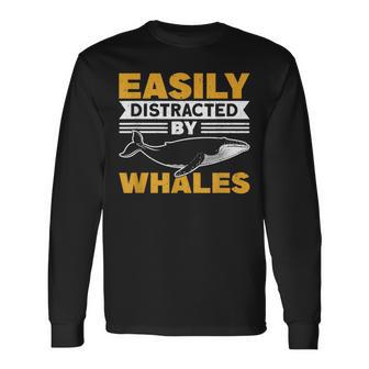 Fácilmente Distraído Por Las Ballenas Camiseta de manga larga - Regaloses