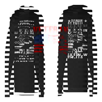 My Favorite Veteran Is My Father-In-Law Family Veteran's Day Long Sleeve T-Shirt - Thegiftio UK