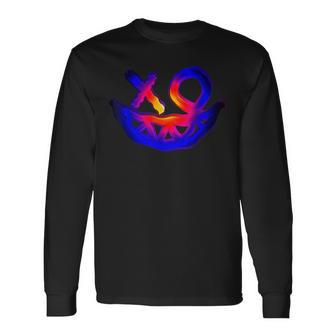 Festival De Musique Edm Rave Face Techno T-shirt à manches longues - Cadeauxyz