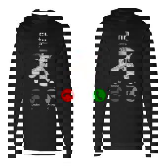 Fih Caliing Remind Me Message Decline Accept Phone Call Fish Long Sleeve T-Shirt - Thegiftio