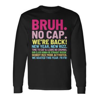 First Day Of School Teachers Boys Gen A Slang 2025 Long Sleeve T-Shirt - Thegiftio UK