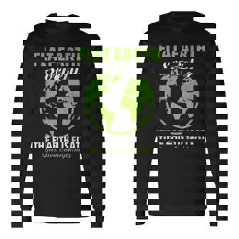 Flat Earthociety Flat Earther Conspiracy Theory 長袖Tシャツ - Kawaiitshirt