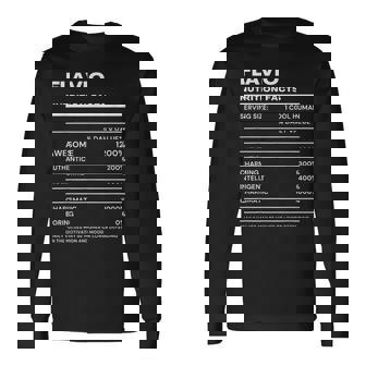 Flavio 栄養成分表示 長袖Tシャツ - Kawaiitshirt