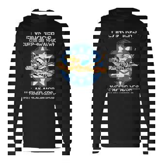 Flying Tigers カーティス P-40B ウォーホーク 第二次世界大戦 飛行機 長袖Tシャツ - Kawaiitshirt