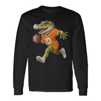 Football Alligator Apparel Sport Football Player Long Sleeve T-Shirt - Thegiftio UK