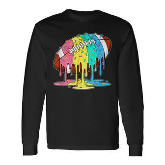 Football Drip Boys Football Ice Cream Respect Drip Long Sleeve T-Shirt - Thegiftio UK
