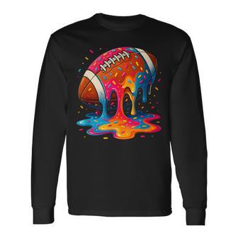 Football Drip Boys Football Youth Ice Cream Respect Drip Long Sleeve T-Shirt - Thegiftio UK